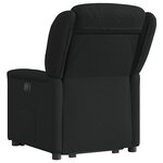 vidaXL Fauteuil inclinable électrique noir tissu