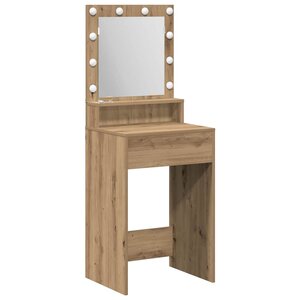 vidaXL Table de Toilette avec étagère Chêne artisanal 50 x 41 x 135 cm