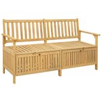 vidaXL Banc de rangement 2 -Seater 148 x 63 x 84 cm Acacia massif