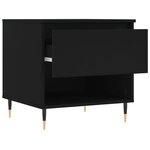 vidaXL Table basse noir 50x46x50 cm bois d’ingénierie