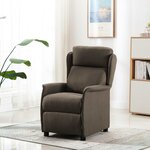 vidaXL Chaise de massage en tissu taupe