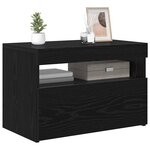 vidaXL Meuble TV Chêne noir 60 x 35 x 40 cm Bois d'ingénierie