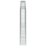 vidaXL Paniers à gabions arqués 2 Pièces 400x30x180/200 cm Fer galvanisé