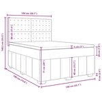 vidaXL Sommier à lattes de lit avec matelas Marron foncé 140x190 cm