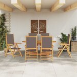 vidaXL Ensemble de salle à manger pour jardin Pliant 7 Pièces Anthracite