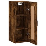 vidaXL Armoire murale chêne fumé 34 5x34x90 cm bois d'ingénierie
