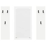 vidaXL Porte-manteau mural Blanc 96 x 1 5 x 90 cm Bois d'ingénierie