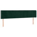 vidaXL Tête de lit avec oreilles Vert foncé 163x16x78/88 cm Velours
