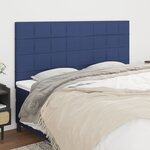 vidaXL Têtes de lit 4 Pièces Bleu 80x5x78/88 cm Tissu