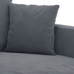 vidaXL Ensemble de canapés 3 Pièces avec coussins Gris foncé Velours