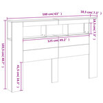 vidaXL Tête de lit à LED chêne sonoma 160x18 5x103 5cm bois ingénierie