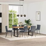 vidaXL Chaises à manger lot de 6 gris foncé velours