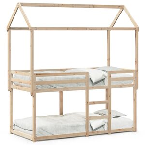 vidaXL Lit superposé sans matelas 75x190 cm bois de pin massif