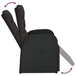 vidaXL Ensemble à manger de jardin 9Pièces coussins noir résine tressée