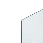 vidaXL Plaque en verre de cheminée Transparent 120 x 50 cm Verre