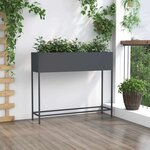 vidaXL Bac de jardin surélevé Anthracite 100 x 26 x 82 cm Acier