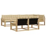 vidaXL Ensemble de canapés d'extérieur 7 pc Blanc et Beige