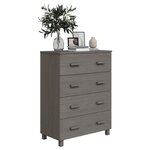 vidaXL Buffet HAMAR Gris clair 79x40x103 5 cm Bois massif de pin