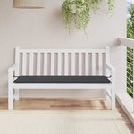 vidaXL Coussin de banc de jardin noir 150x50x4 cm tissu oxford