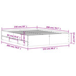 vidaXL Cadre de lit avec tiroirs sans matelas blanc 150x200 cm