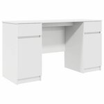 vidaXL Bureau avec tiroir Blanc 140 x 49 x 76 cm Bois d'ingénierie