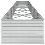 vidaXL Lit surélevé de jardin 600x80x45 cm Acier galvanisé Argenté