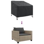 vidaXL Housse de chaise de jardin Noir 90 x 90 x 50 / 75 cm Tissu 420D