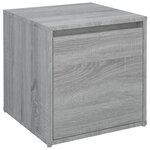 vidaXL Tiroir boîte Sonoma gris 40 5x40x40 cm Bois d'ingénierie