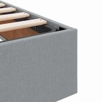 vidaXL Lit avec rangement et matelas Gris clair 160 x 200 cm Polyester