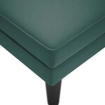 vidaXL Fauteuil long et coussin et accoudoir droit vert foncé velours