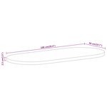 vidaXL Dessus de table 100x50x2 5 cm ovale bois massif de manguier