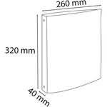 Classeur PP Rembordé 4anx 30mm A4 Ass. EXACOMPTA