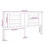 vidaXL Tête de lit Blanc 166x4x100 cm Bois de pin massif