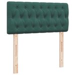 vidaXL Sommier à lattes de lit et matelas Vert foncé 80x200 cm Velours
