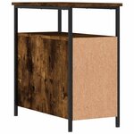 vidaXL Table de chevet chêne fumé 30x60x60 cm bois d'ingénierie