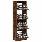 vidaXL Armoire à chaussures 4 tiroirs rabattables chêne 60x42x204 cm