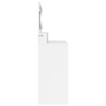 vidaXL Tables de maquillage pour chambre avec tiroir Blanc brillant