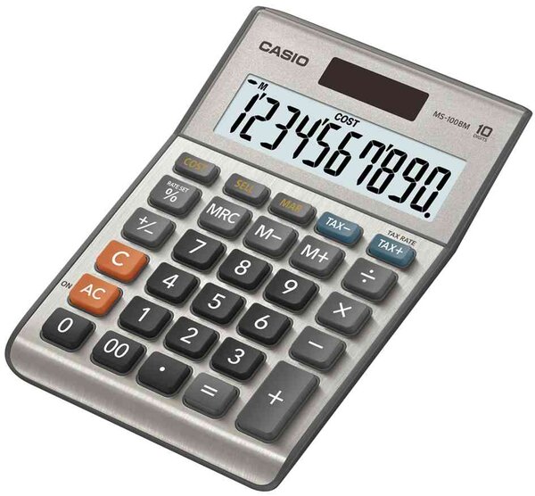 Calculatrice de bureau MS-100 BM  solaire / batterie CASIO