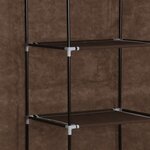 vidaXL Armoire avec compartiments et barres Marron 150x45x175 cm Tissu