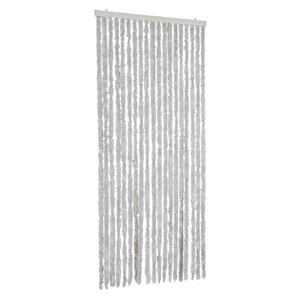 vidaXL Rideau anti-mouches gris 56x200 cm chenille