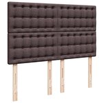 vidaXL Sommier à lattes de lit avec matelas Marron foncé 140x190 cm