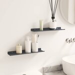 vidaXL Étagère flottante 2 Pièces Anthracite 40 x 8 5 x 2 5 cm Acier