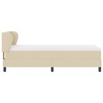 vidaXL Lit boxspring avec matelas avec matelas Crème 80 x 200 cm tissu
