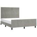 vidaXL Cadre de lit sans matelas gris clair 140x190 cm velours