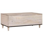 vidaXL Table basse Beige 100 x 54 x 40 cm Bois d'acacia massif