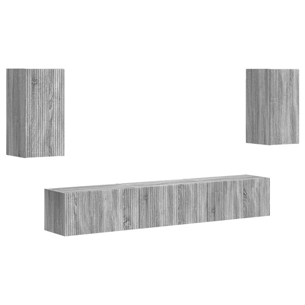 vidaXL Ensemble meuble TV 5 Pièces Gris Sonoma Bois d'ingénierie