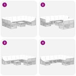 vidaXL Ensemble de canapé de jardin 10 Pièces Gris polyrotin