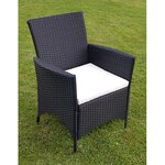 vidaXL Ensemble à manger d'extérieur 9Pièces coussins résine tressée noir