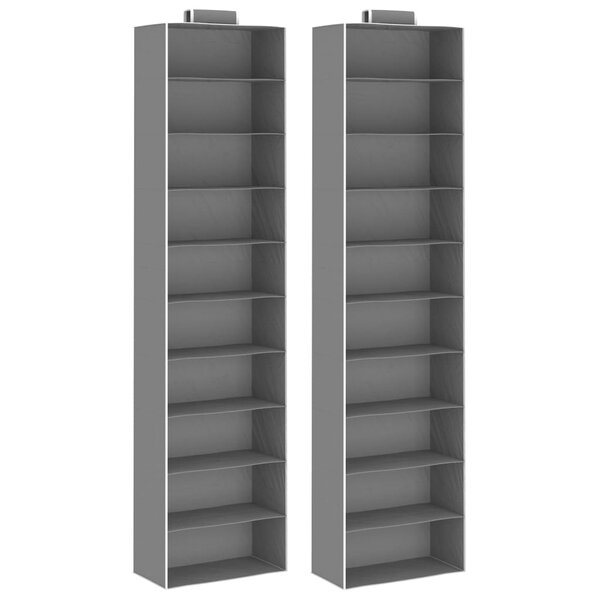 vidaXL Étagères suspendues de rangement 2 Pièces 10 niveaux Tissu