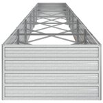 vidaXL Lit surélevé de jardin 600x80x45 cm Acier galvanisé Argenté